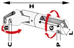 2-kĺb otočný pripojenie AISI 316 9/10 mm